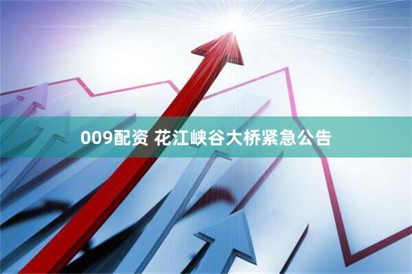 009配资 花江峡谷大桥紧急公告