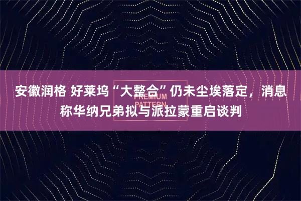 安徽润格 好莱坞“大整合”仍未尘埃落定，消息称华纳兄弟拟与派拉蒙重启谈判